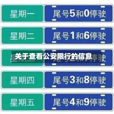 关于查看公安限行的信息-第2张图片