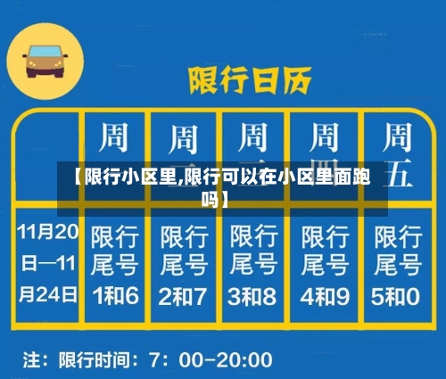 【限行小区里,限行可以在小区里面跑吗】