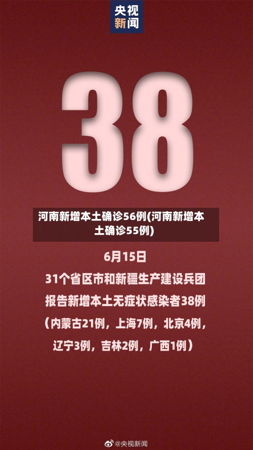 河南新增本土确诊56例(河南新增本土确诊55例)