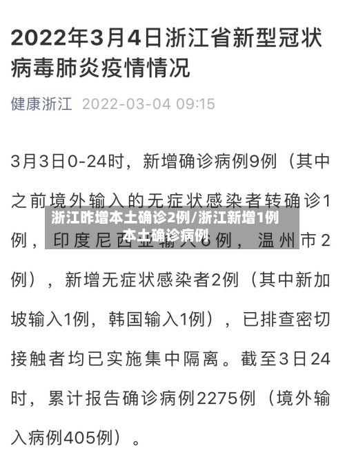 浙江昨增本土确诊2例/浙江新增1例本土确诊病例-第3张图片