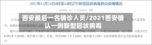 西安最后一名确诊人员/2021西安确认一例新型冠状病毒-第3张图片